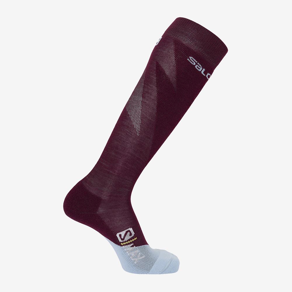 SALOMON S MAX W Philippines - Women's Socks - Red | 164209-FQU